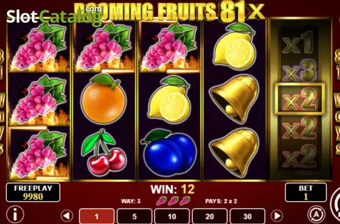 Οθόνη4. Booming Fruits 81x Κουλοχέρης