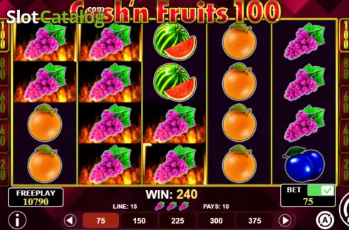 Οθόνη4. Cash'n Fruits 100 Κουλοχέρης
