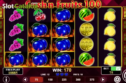 Οθόνη3. Cash'n Fruits 100 Κουλοχέρης