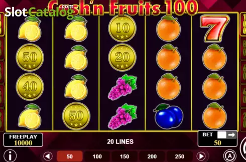 Οθόνη2. Cash'n Fruits 100 Κουλοχέρης