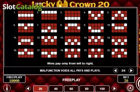 Οθόνη7. Lucky Crown 20 Κουλοχέρης