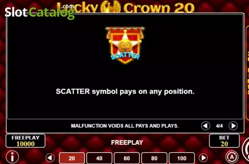 Οθόνη9. Lucky Crown 20 Κουλοχέρης