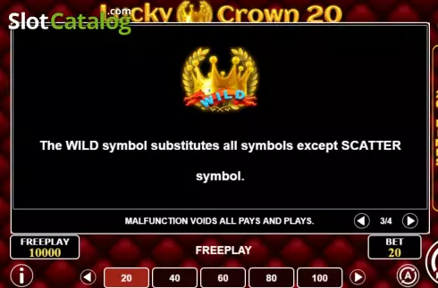 Οθόνη8. Lucky Crown 20 Κουλοχέρης