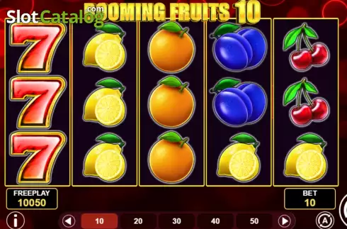 Οθόνη2. Booming Fruits 10 Κουλοχέρης
