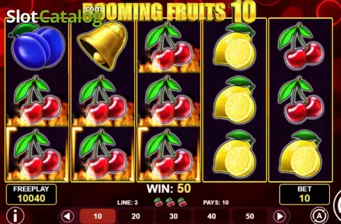 Οθόνη5. Booming Fruits 10 Κουλοχέρης