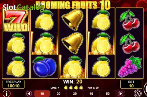 Οθόνη4. Booming Fruits 10 Κουλοχέρης