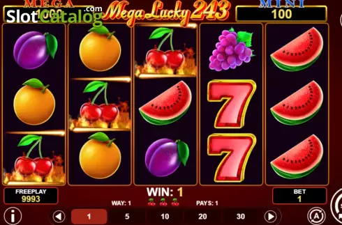 Οθόνη3. Mega Lucky 243 Κουλοχέρης