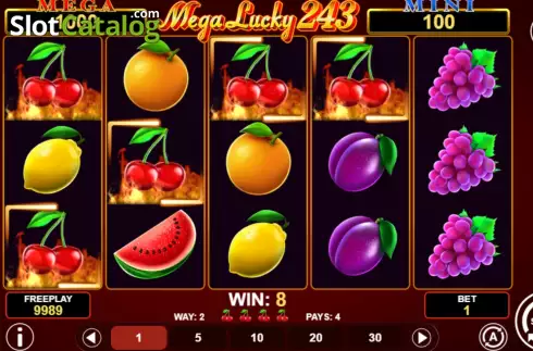 Οθόνη5. Mega Lucky 243 Κουλοχέρης