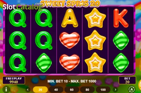 Οθόνη2. Sweet Spins 20 Κουλοχέρης