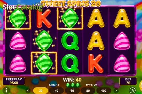 Οθόνη4. Sweet Spins 20 Κουλοχέρης