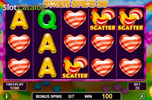 Οθόνη6. Sweet Spins 20 Κουλοχέρης