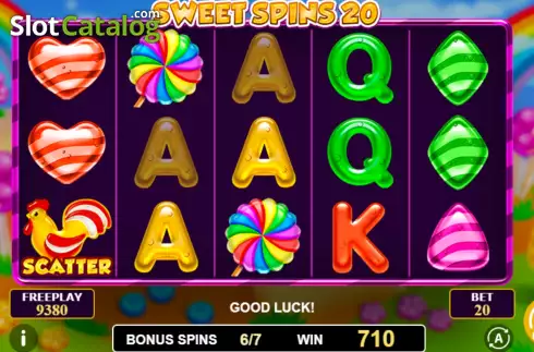 Οθόνη7. Sweet Spins 20 Κουλοχέρης