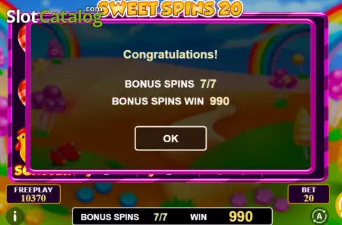 Οθόνη8. Sweet Spins 20 Κουλοχέρης