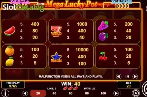 Οθόνη7. Mega Lucky Pot Κουλοχέρης