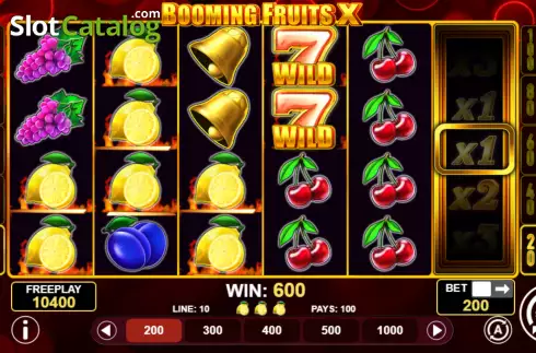 Οθόνη3. Booming Fruits X Κουλοχέρης 
