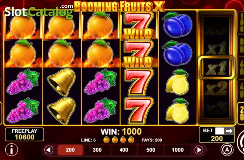 Οθόνη4. Booming Fruits X Κουλοχέρης 