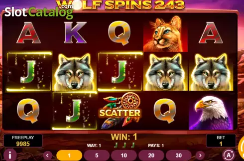 Οθόνη3. Wolf Spins 243 Κουλοχέρης