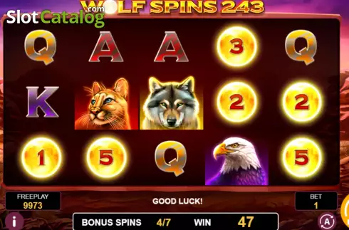 Οθόνη6. Wolf Spins 243 Κουλοχέρης