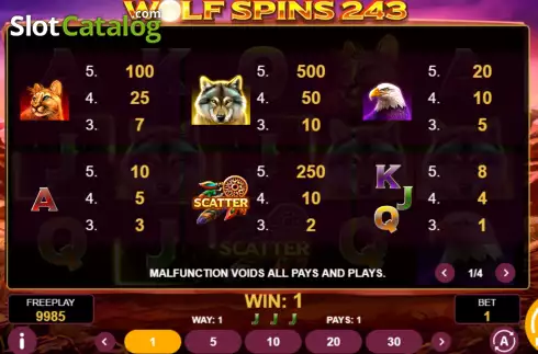 Οθόνη9. Wolf Spins 243 Κουλοχέρης