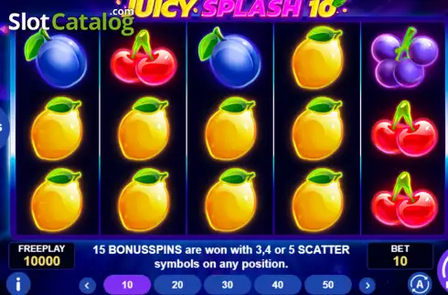 Οθόνη2. Juicy Splash 10 Κουλοχέρης