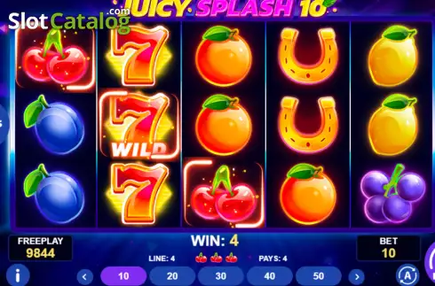 Οθόνη3. Juicy Splash 10 Κουλοχέρης