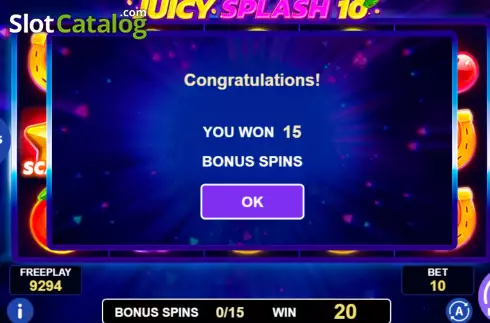 Οθόνη6. Juicy Splash 10 Κουλοχέρης