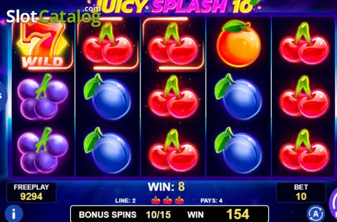 Οθόνη7. Juicy Splash 10 Κουλοχέρης