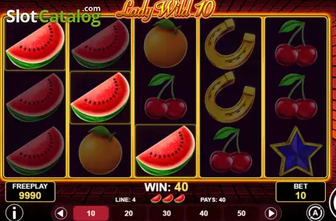 Οθόνη4. Lady Wild 10 Κουλοχέρης
