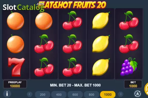 Οθόνη2. Flat & Hot Fruits 20 Κουλοχέρης