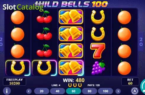 Οθόνη3. Wild Bells 100 Κουλοχέρης 