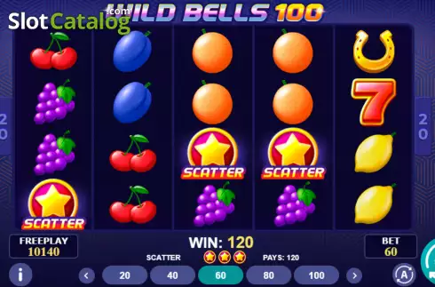 Οθόνη4. Wild Bells 100 Κουλοχέρης 