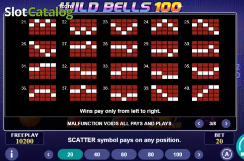 Οθόνη7. Wild Bells 100 Κουλοχέρης 