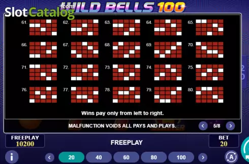 Οθόνη9. Wild Bells 100 Κουλοχέρης 