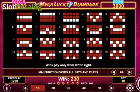 Οθόνη6. Mega Lucky Diamonds Κουλοχέρης 