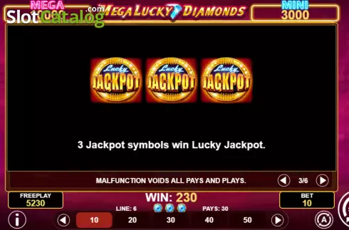 Οθόνη7. Mega Lucky Diamonds Κουλοχέρης 