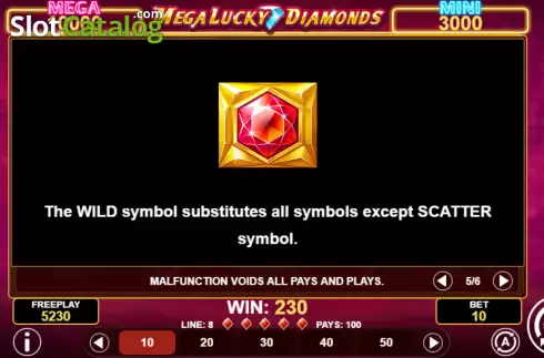 Οθόνη9. Mega Lucky Diamonds Κουλοχέρης 