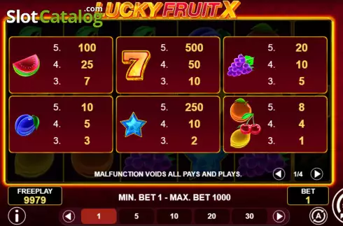 Οθόνη5. Lucky Fruit X Κουλοχέρης