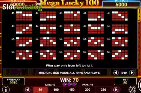 Οθόνη8. Mega Lucky 100 Κουλοχέρης