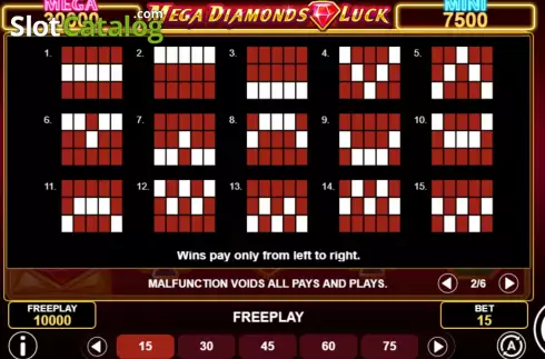 Οθόνη6. Mega Diamonds Luck Κουλοχέρης