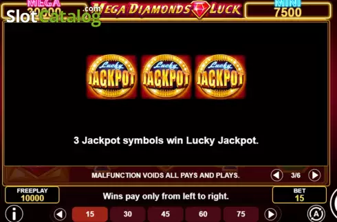 Οθόνη7. Mega Diamonds Luck Κουλοχέρης