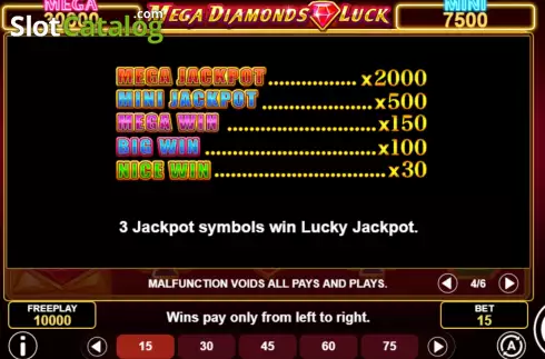 Οθόνη8. Mega Diamonds Luck Κουλοχέρης