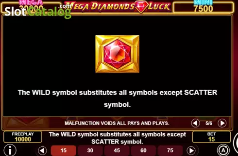 Οθόνη9. Mega Diamonds Luck Κουλοχέρης