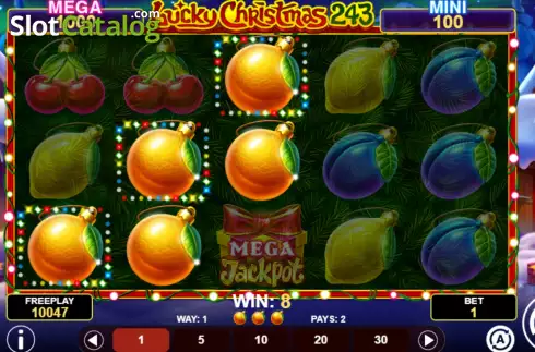 Οθόνη4. Lucky Christmas 243 Κουλοχέρης 