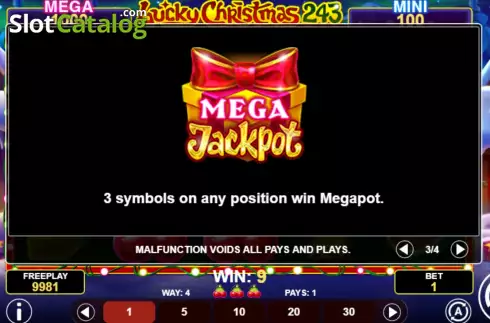 Οθόνη8. Lucky Christmas 243 Κουλοχέρης 