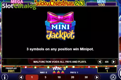 Οθόνη9. Lucky Christmas 243 Κουλοχέρης 
