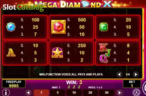 Οθόνη6. Mega Diamond X Κουλοχέρης