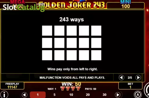 Οθόνη6. Golden Joker 243 Κουλοχέρης