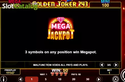 Οθόνη7. Golden Joker 243 Κουλοχέρης