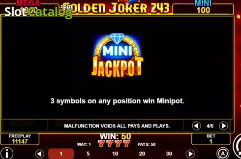 Οθόνη8. Golden Joker 243 Κουλοχέρης