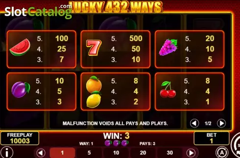 Οθόνη5. Lucky 432 Ways Κουλοχέρης 
